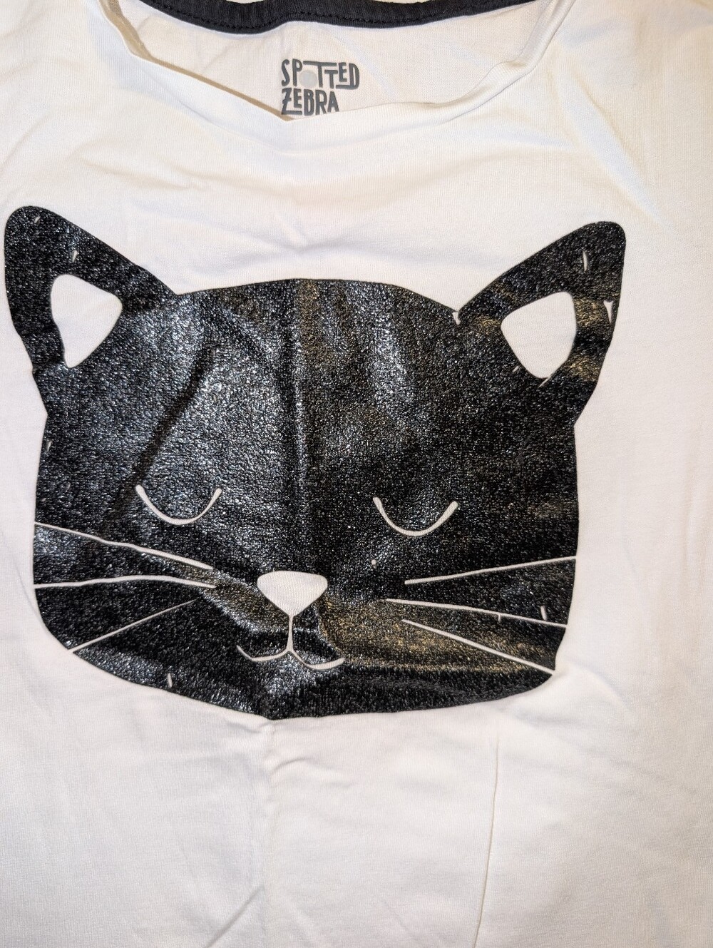 Spotted Zebra White Cat Graphic Tee for Pets